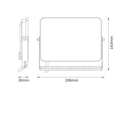 LED reflektor Halogenový venkovní reflektor 50W 6500K 4500lm IP65 FLOODLIGHT LUX OSRAM