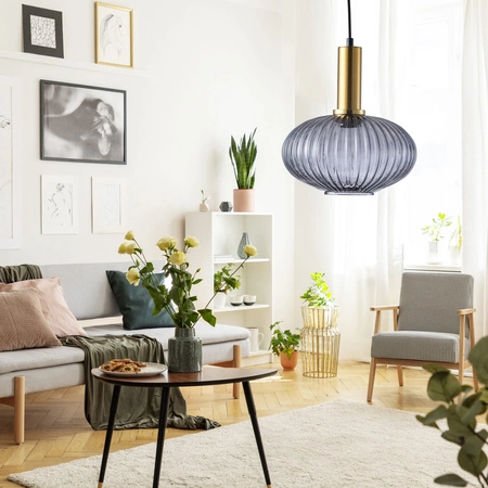 NORFOLK E27 závěsné stropní svítidlo kouřové GOLDLUX (Polux)