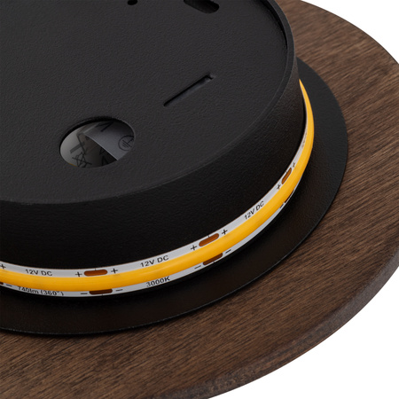 Nástěnné svítidlo LED 7W 60lm 3000K teplá hnědá Skandinávská RING TIMBER LED S 11288 Nowodvorski