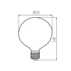LED žárovka E27 Edison G125 7W = 55W 725lm 2500K Warm Amber XLED Filament Kanlux
