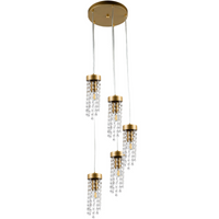 Stropní závěsné svítidlo 5x E27 Zlots Gea Sanico Goldlux