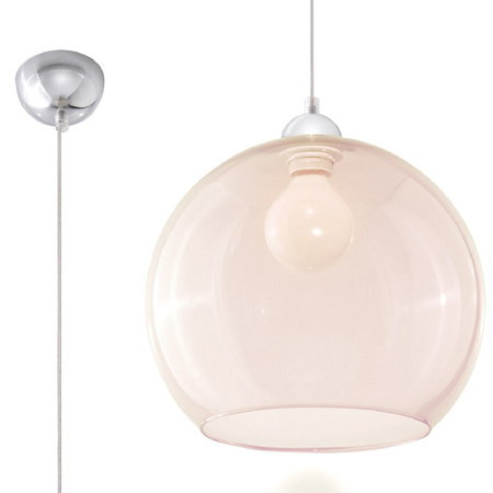LED závěsné stropní svítidlo BALL E27 Overhang Round Champagne SOLLUX