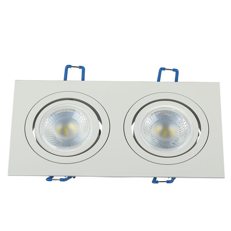 Stropní zapuštěné svítidlo 2xGU10 čtvercové bílé VT-783 V-TAC