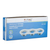 Zapuštěné stropní svítidlo 3 GU10 White VT-784 V-TAC