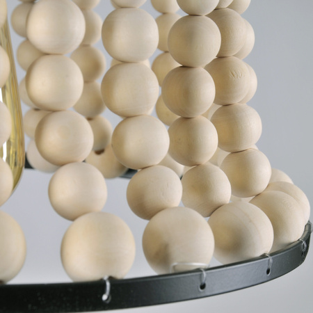 Stropní závěsné svítidlo BRENA 1x E27 převisové černé dřevo GOLDLUX (Polux)