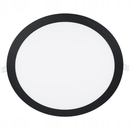 LED panel stropní 24W 4000K 1920lm 29cm kulatý zapuštěný držák černá ECOLIGHT