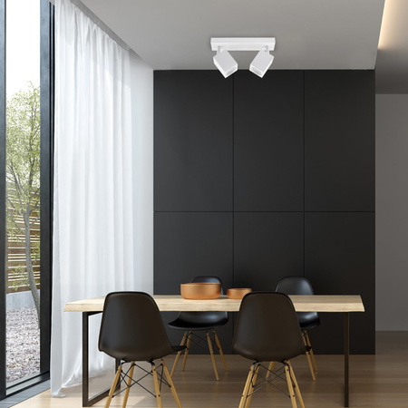 Stropní reflektorové nástěnné svítidlo 2xGU10 QUANTUS White