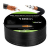 Anténní koaxiální kabel měděný gelový CU pozemní 4K Full HD černý 100M VAYOX