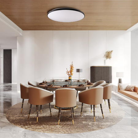 Stropní svítidlo LED Plafond 80W 9200lm CCT 120° bílá černá stmívatelná Pilot Kern Sanico Goldlux