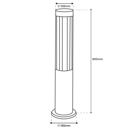 Venkovní zahradní lampa 12W, LED sloupek 80cm 4000K QUERO LUMILED