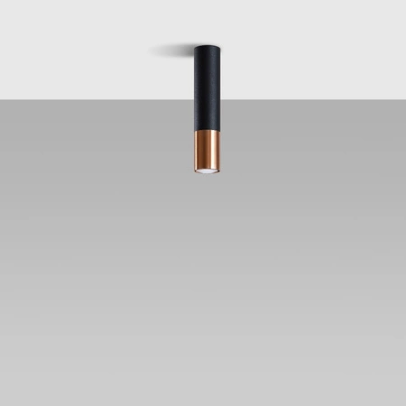Bodové svítidlo LOOPEZ GU10 Elegantní černo-měděná SOLLUX