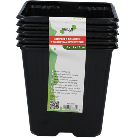 5x produkční květináč na sazenice. prošívání. setí semínek zeleniny. 11x11x12 cm