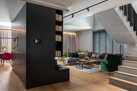 Přípojnice Reflektor 1 fáze LED 20W 1900lm 4000K neutrální černá Moderní profil TINOS 10387 Nowodvorski