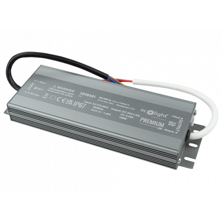 IP67 150W 24V Premium Ecolight LED napájecí zdroj