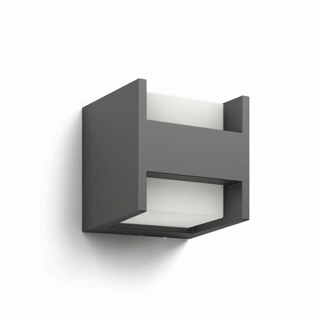 Zahradní lampa LED nástěnná lampa ARBOR myGarden 4.5W 2700K IP44 Horní-spodní antracit PHILIPS