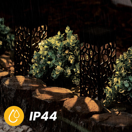 Solární LED venkovní lampa E27, LED ažurová sloupek IP44 3000K AZURE LUMILED