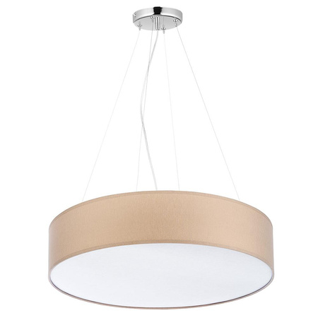 RONDO BEIGE Chrome Béžová a bílá Minimalistické závěsné stropní svítidlo 4xE27 3988 TK Lighting
