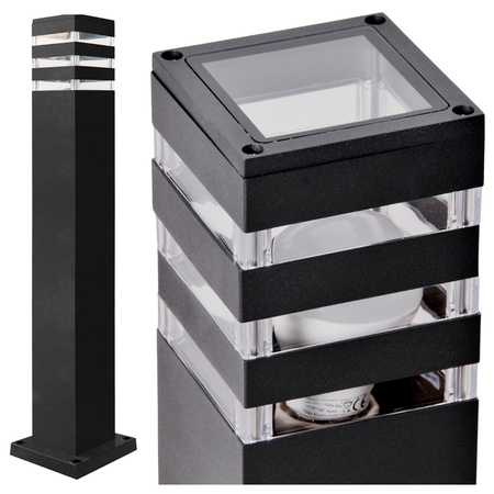 GOLDLUX (Polux) LED E27 TEKSAS grafitová stojací lampa 74cm