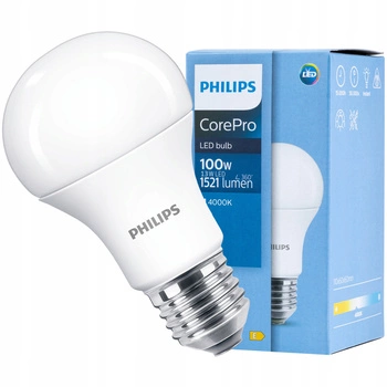 LED žárovka E27 A60 13W = 100W 1521lm 4000K Neutrální PHILIPS
