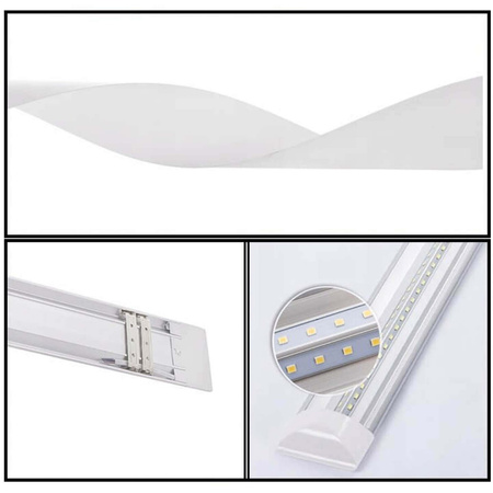 LED lineární garážové pásové světlo 36W 4500K Neutrální bila 120cm