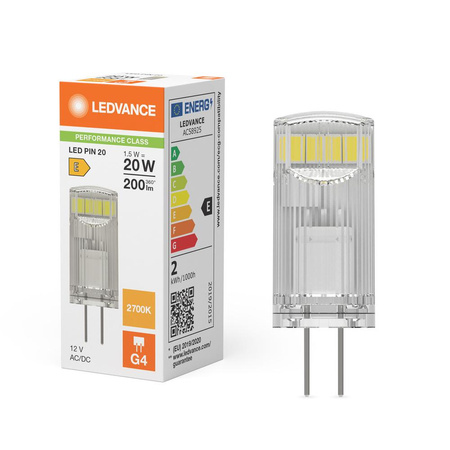 LED žárovka G4 1,5W = 20W 200lm 2700K Warm 320° 12V Ledvance