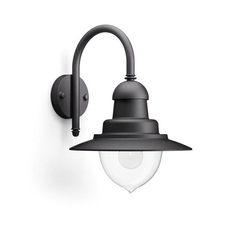 Zahradní lampa LED nástěnná lampa RAINDROP myGarden E27 IP44 Downward Lantern Černá PHILIPS