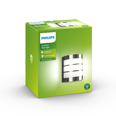 Zahradní lampa LED nástěnná lampa CALGARY myGarden E27 IP44 Silver PHILIPS