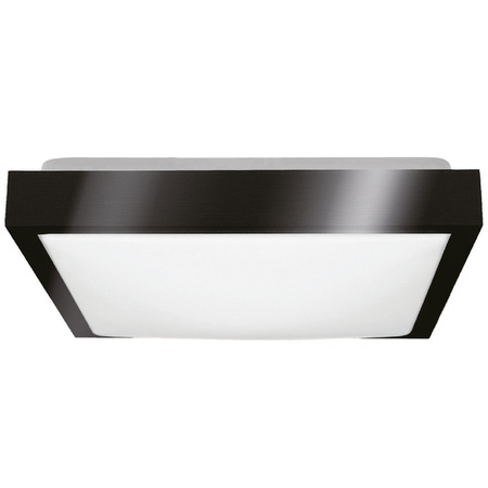 Plafond LED stropní svítidlo 30cm 2xE27 černý čtverec + 2x LED žárovka 10W 4000K