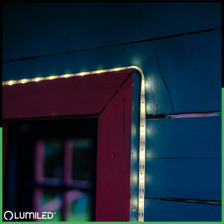 LED solární pásek 150x LED AVERO 3000K teplá bílá IP44 5m LUMILED