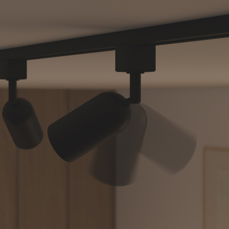 Sada závěsných světel pro autobusy 1m + 3x LED GU10 jednofázová černá EasyLink Shea Philips