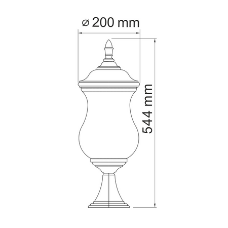 LED zahradní lampa MARSYLIA 9W 3000K černá 54cm - GOLDLUX (Polux)