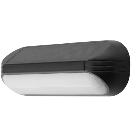 Solární LED venkovní nástěnná lampa, 3000K + RGB KEOS LUMILED