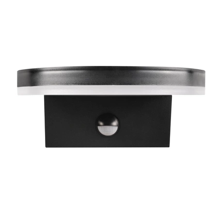 Venkovní nástěnné svítidlo PIR senzor LED IP54 4000K Kruhová černá