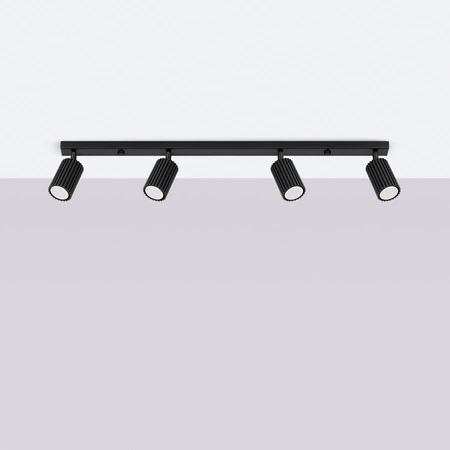 Bodové reflektorové stropní svítidlo Tuba 4x GU10 Black Carbon Deep Space SL.1584 Sollux