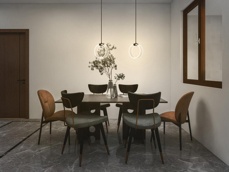 Dekorativní stropní závěsné světlo LED 8W 370lm 3000K - 4200K - 6500 K CCT Overhang Black Decor Ledvance