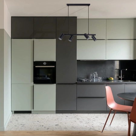 Stropní závěsné svítidlo 4x GU10 černé PARIS Sanico Goldlux