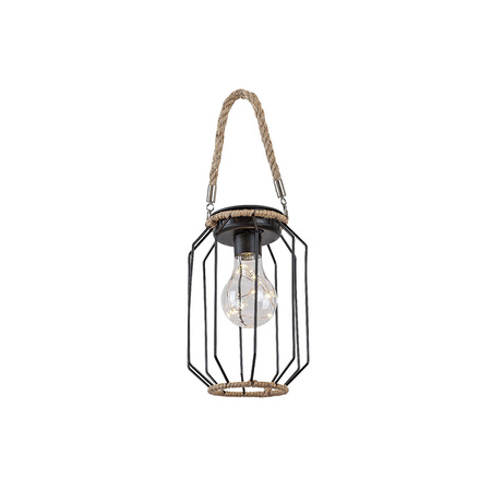 Dekorativní zahradní lampa LED 0,2W 3lm 3000K IP44 se soumrakovým senzorem černá Industrial Sluis Rabalux