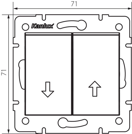 Spínač NO Spínač závěrky 10A Square Graphite LOGI Kanlux