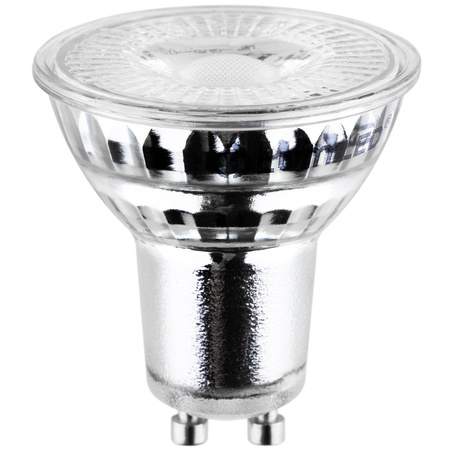 10x Žárovka LED GU10, 6W = 50W 580lm 4000K Neutrální bílá 38° Skleněná LUMILED