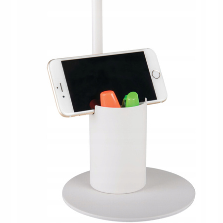 Stolní stolní lampa Školní kancelářská noční lampa Nastavitelná E27 Bílá Raibo Kanlux