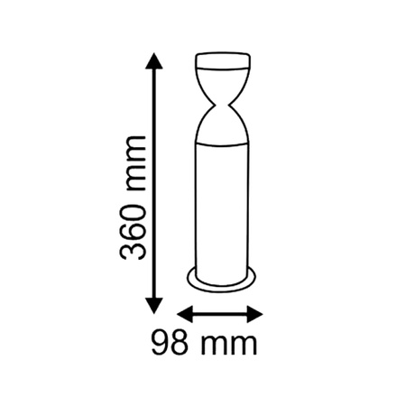 LED zahradní lampa 6W 6500K Adria GOLDLUX (Polux) nízká stříbrná