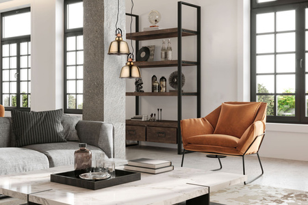 AMALFI I L 8381 Nowodvorski černá a zlatá stropní lampa E27 se skleněným stínidlem Průmyslová závěsná lampa