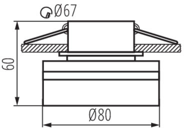 Stropní bodové svítidlo LED GU5.3 GU10 kulaté bílé Govik Kanlux pro zápustnou montáž