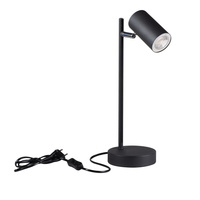 Stolní stolní lampa Školní kancelářská noční lampa Nastavitelná GU10 Černá Evalo Kanlux