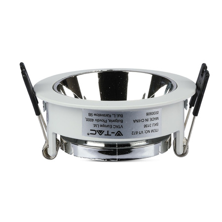 Zapuštěné stropní svítidlo GU10 s očkem kulaté bílé/chromové VT-872 V-TAC