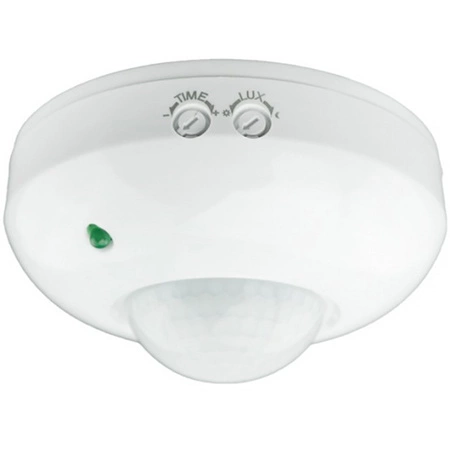 PIR 360° pohybový a soumrakový senzor 6m stropní bílá