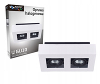 Svítidlo HALOGEN pro povrchovou montáž Pohyblivé 2x GU10 Obdélníkové bílé 85mm NEMO