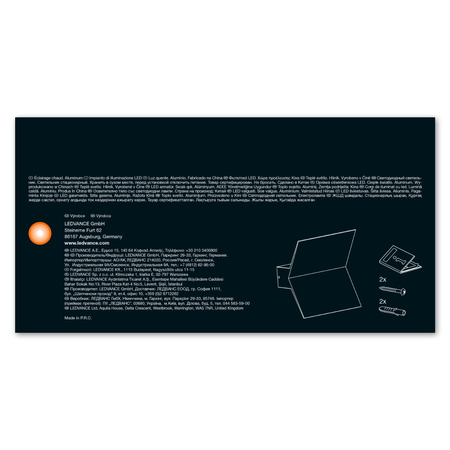 Nástěnné svítidlo fasádní nástěnné svítidlo 9.5W 580lm 3000K Endura STYLE BAT WALL LEDVANCE