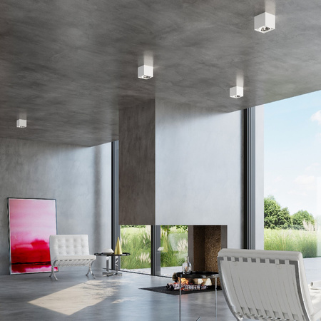 Svítidlo pro povrchovou montáž BLAKE GU10 ES111 Halogen Spot Square White SOLLUX