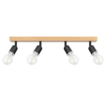 Spot Tuba Stropní svítidlo Reflektor Halogenové svítidlo 4x E27 Moving Black Brown Eos Masterled